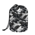 Camouflage Dazzle Wings Pattern Print Drawstring Makeup Bag