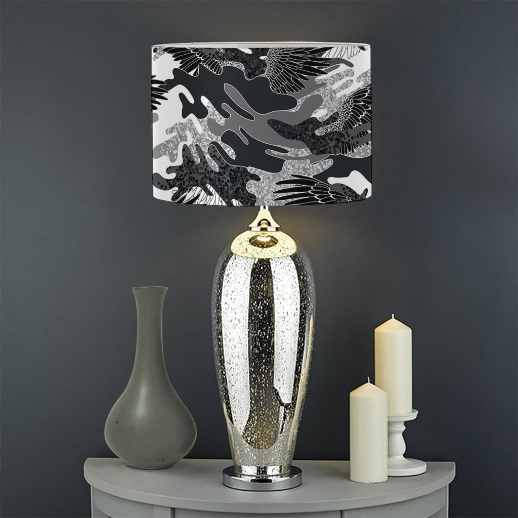 Camouflage Dazzle Wings Pattern Print Drum Lamp Shade