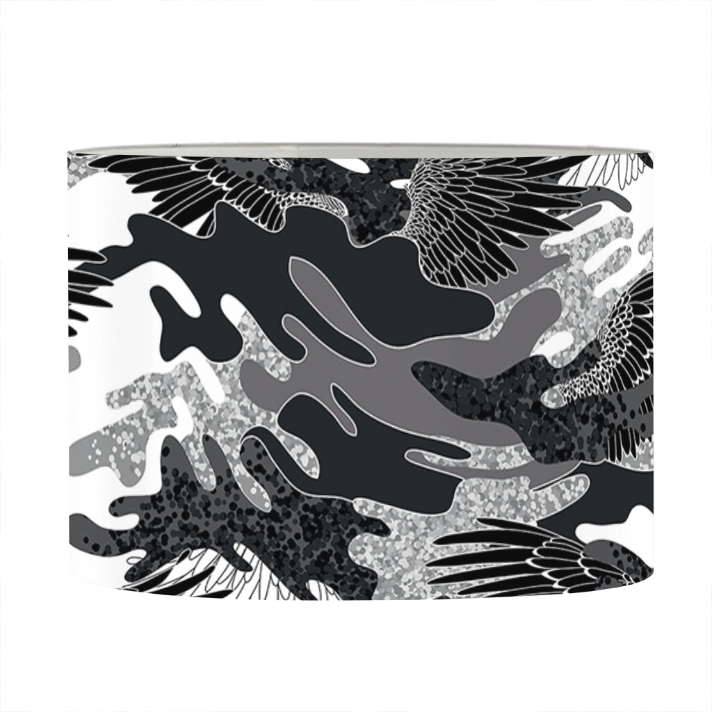 Camouflage Dazzle Wings Pattern Print Drum Lamp Shade