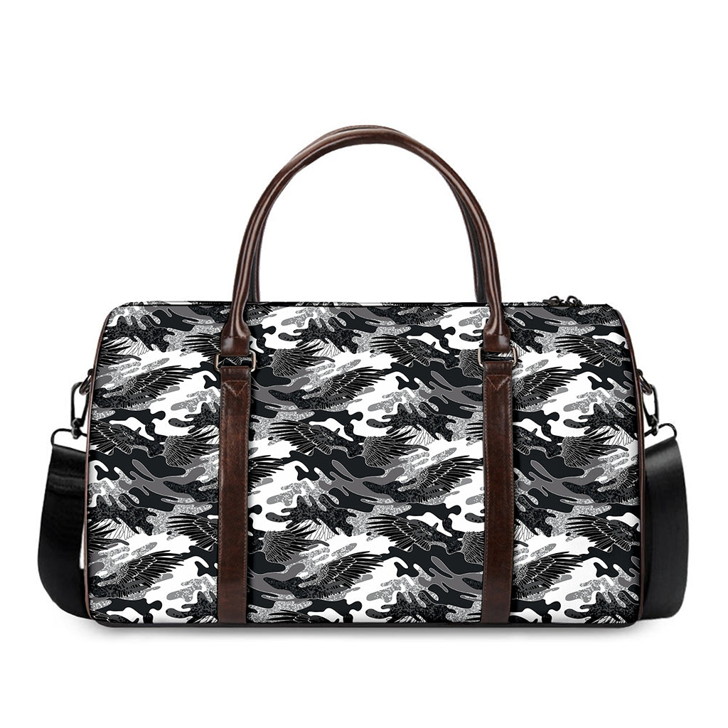 Camouflage Dazzle Wings Pattern Print Duffle Bag