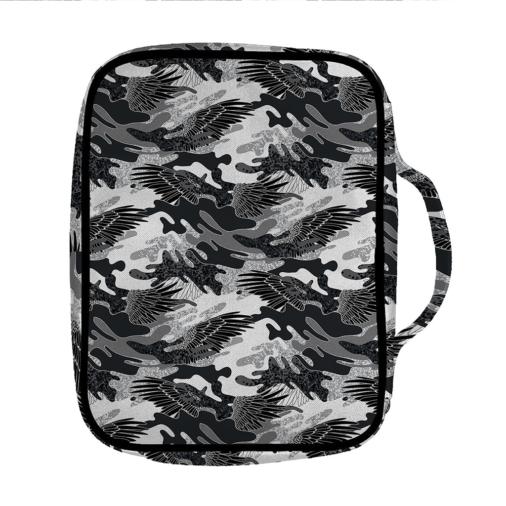 Camouflage Dazzle Wings Pattern Print Front Pocket Bible Bag