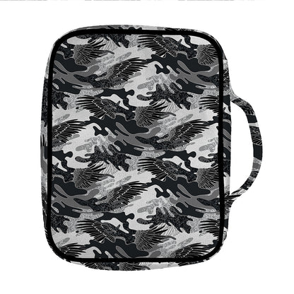 Camouflage Dazzle Wings Pattern Print Front Pocket Bible Bag