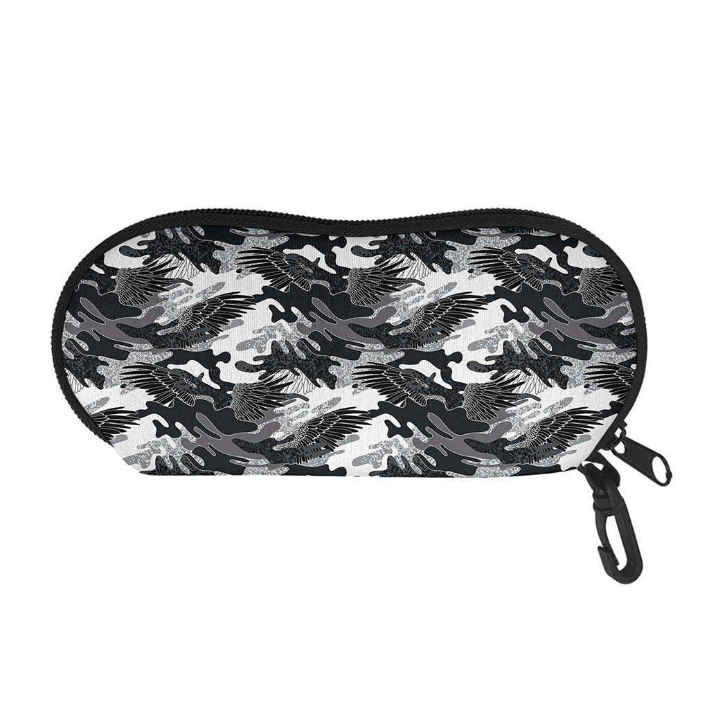 Camouflage Dazzle Wings Pattern Print Glasses Case
