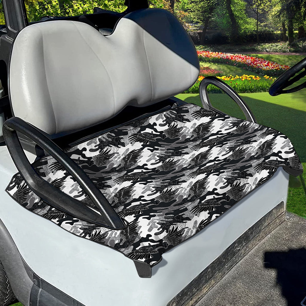 Camouflage Dazzle Wings Pattern Print Golf Cart Seat Cover
