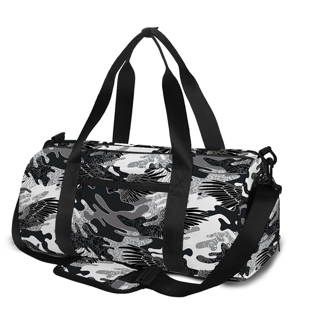 Camouflage Dazzle Wings Pattern Print Gym Bag