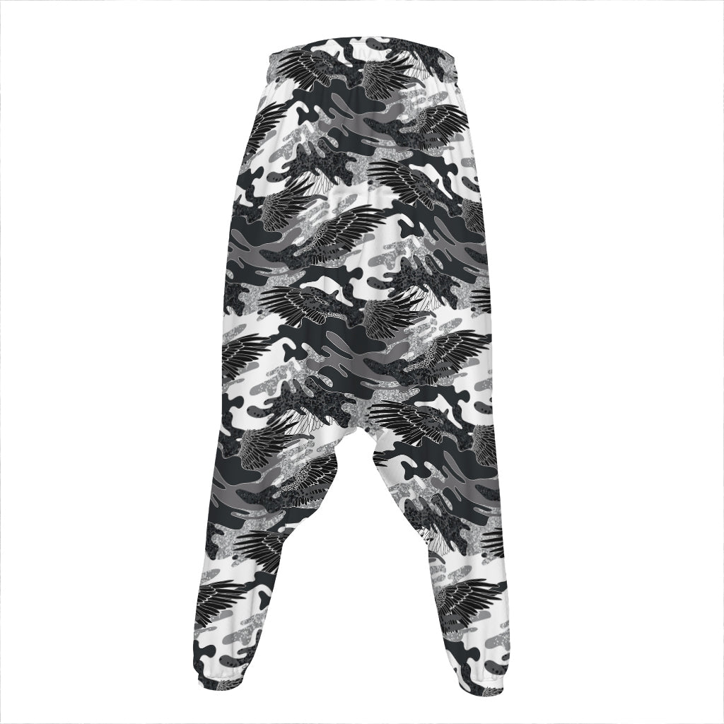 Camouflage Dazzle Wings Pattern Print Hammer Pants