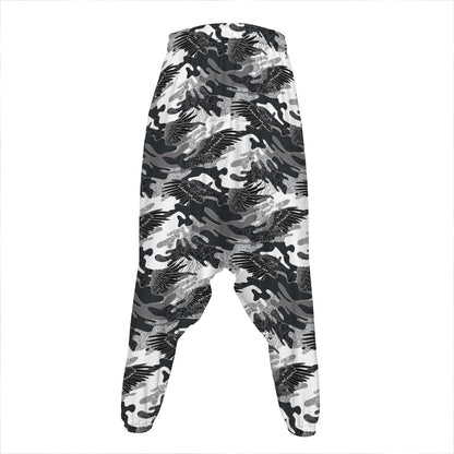 Camouflage Dazzle Wings Pattern Print Hammer Pants
