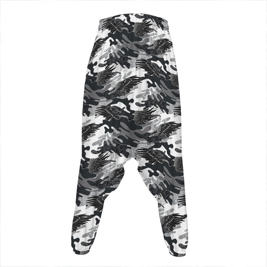 Camouflage Dazzle Wings Pattern Print Hammer Pants