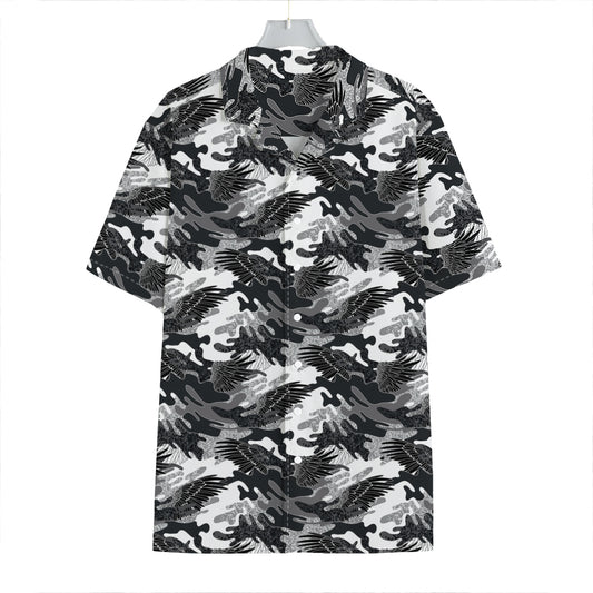 Camouflage Dazzle Wings Pattern Print Hawaiian Shirt
