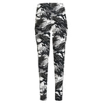 Camouflage Dazzle Wings Pattern Print High-Waisted Pocket Leggings