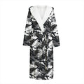 Camouflage Dazzle Wings Pattern Print Hooded Bathrobe