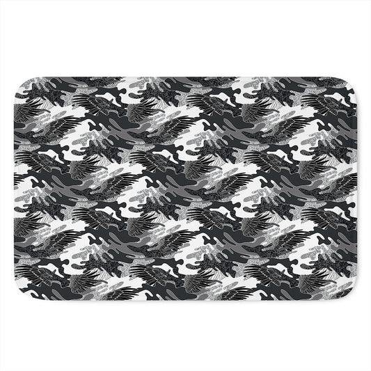 Camouflage Dazzle Wings Pattern Print Indoor Door Mat