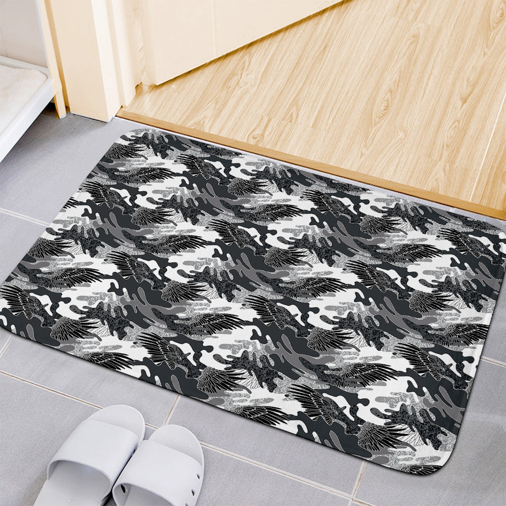 Camouflage Dazzle Wings Pattern Print Indoor Door Mat