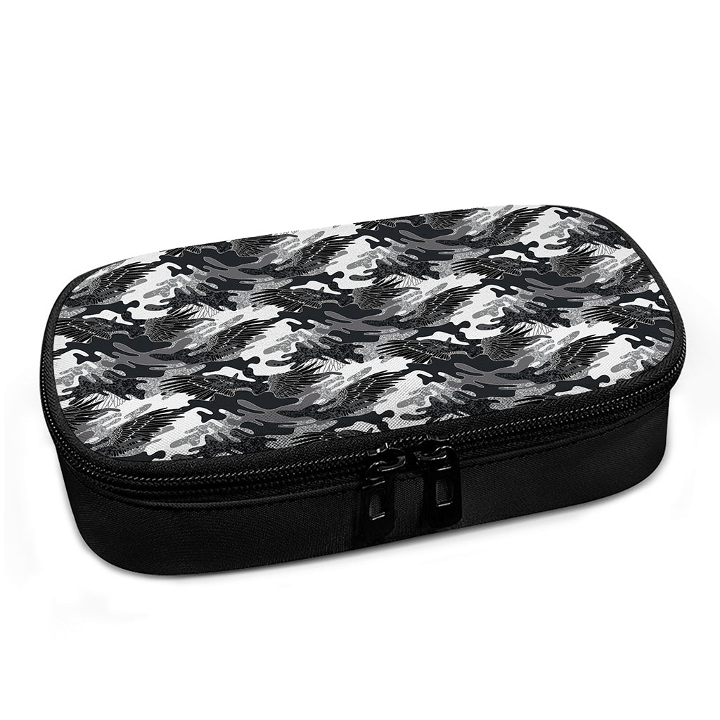 Camouflage Dazzle Wings Pattern Print Insulin Cooler Travel Case