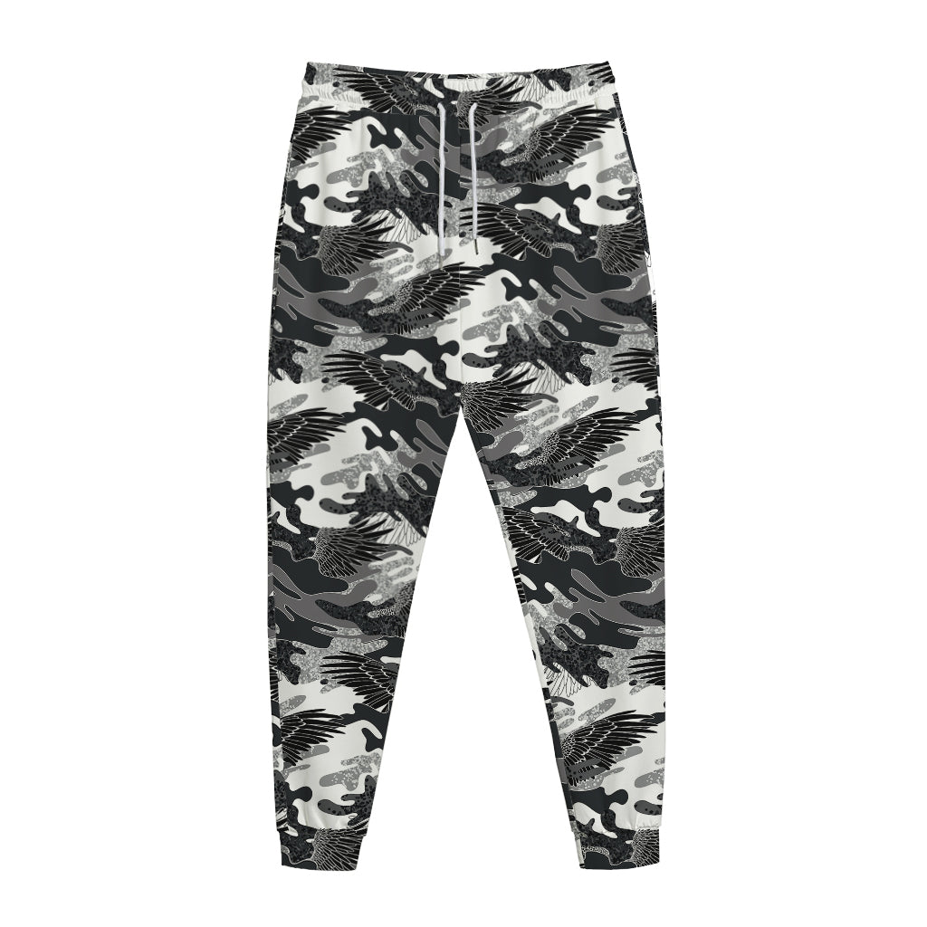 Camouflage Dazzle Wings Pattern Print Jogger Pants