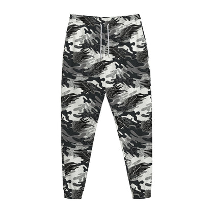 Camouflage Dazzle Wings Pattern Print Jogger Pants
