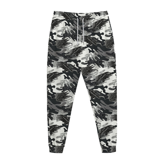 Camouflage Dazzle Wings Pattern Print Jogger Pants