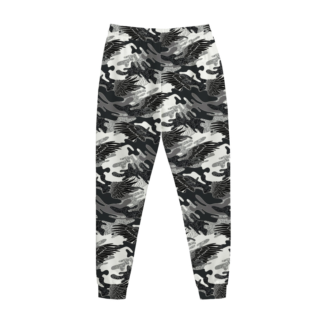 Camouflage Dazzle Wings Pattern Print Jogger Pants