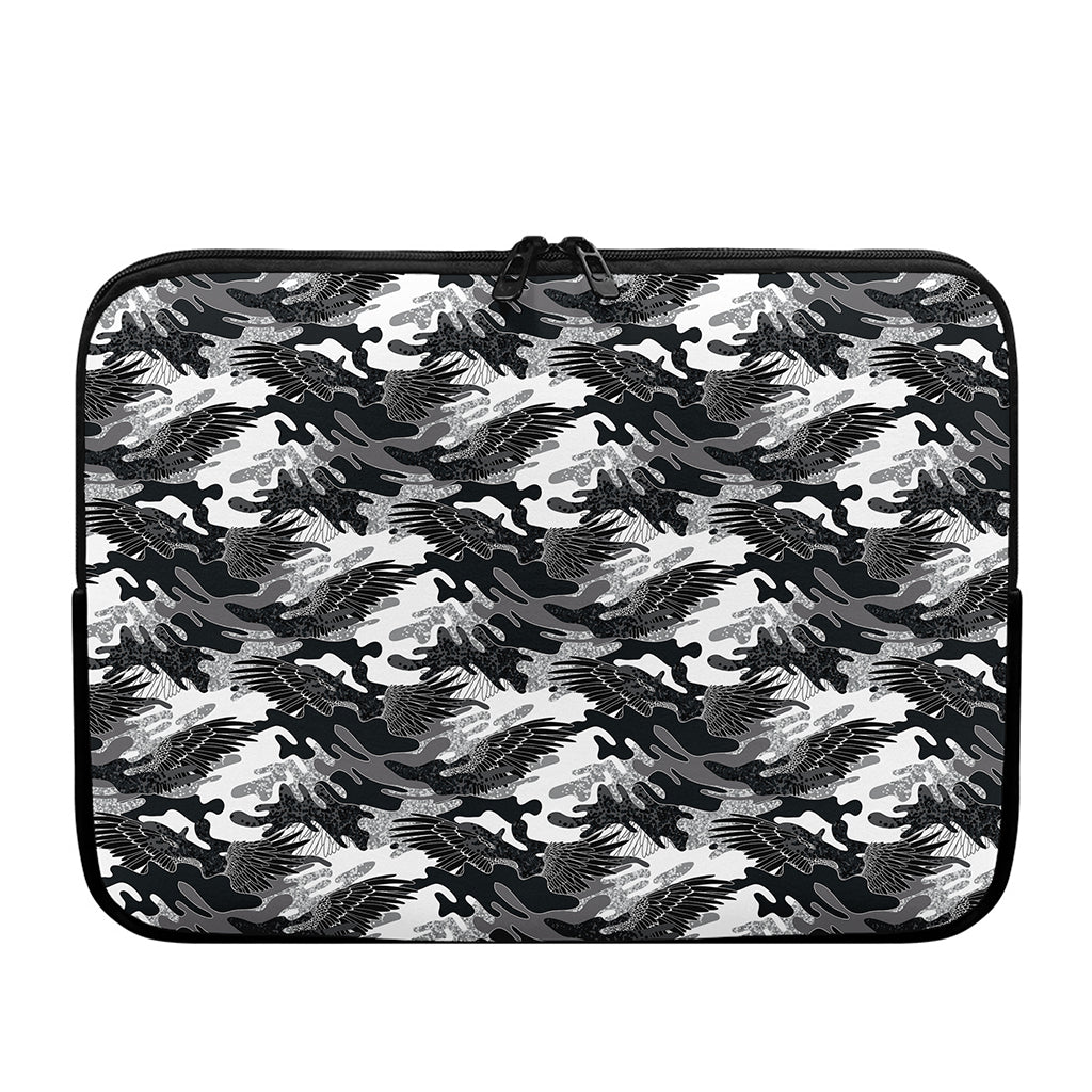 Camouflage Dazzle Wings Pattern Print Laptop Sleeve