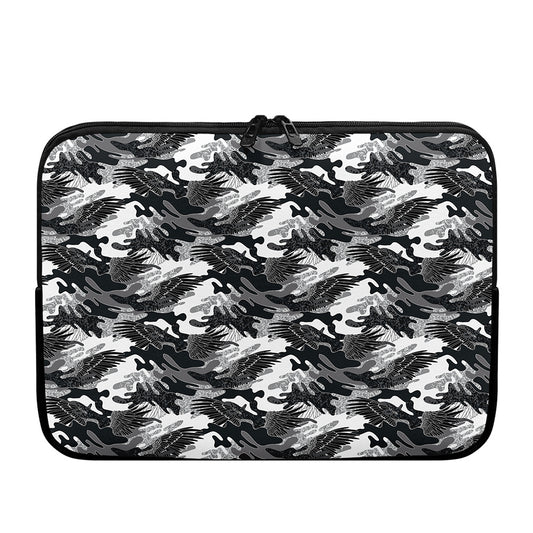 Camouflage Dazzle Wings Pattern Print Laptop Sleeve