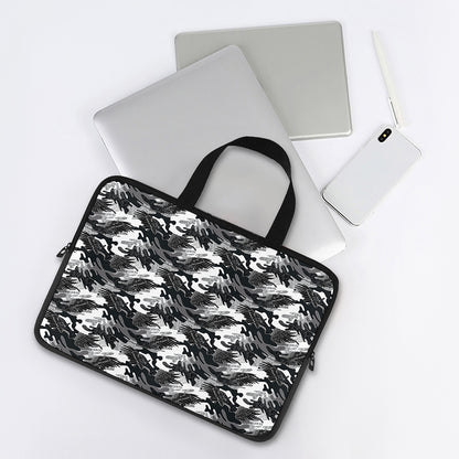 Camouflage Dazzle Wings Pattern Print Laptop Sleeve With Handle