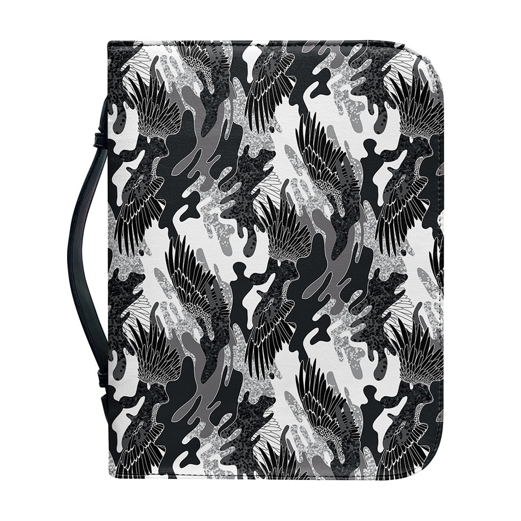 Camouflage Dazzle Wings Pattern Print Leather Bible Cover