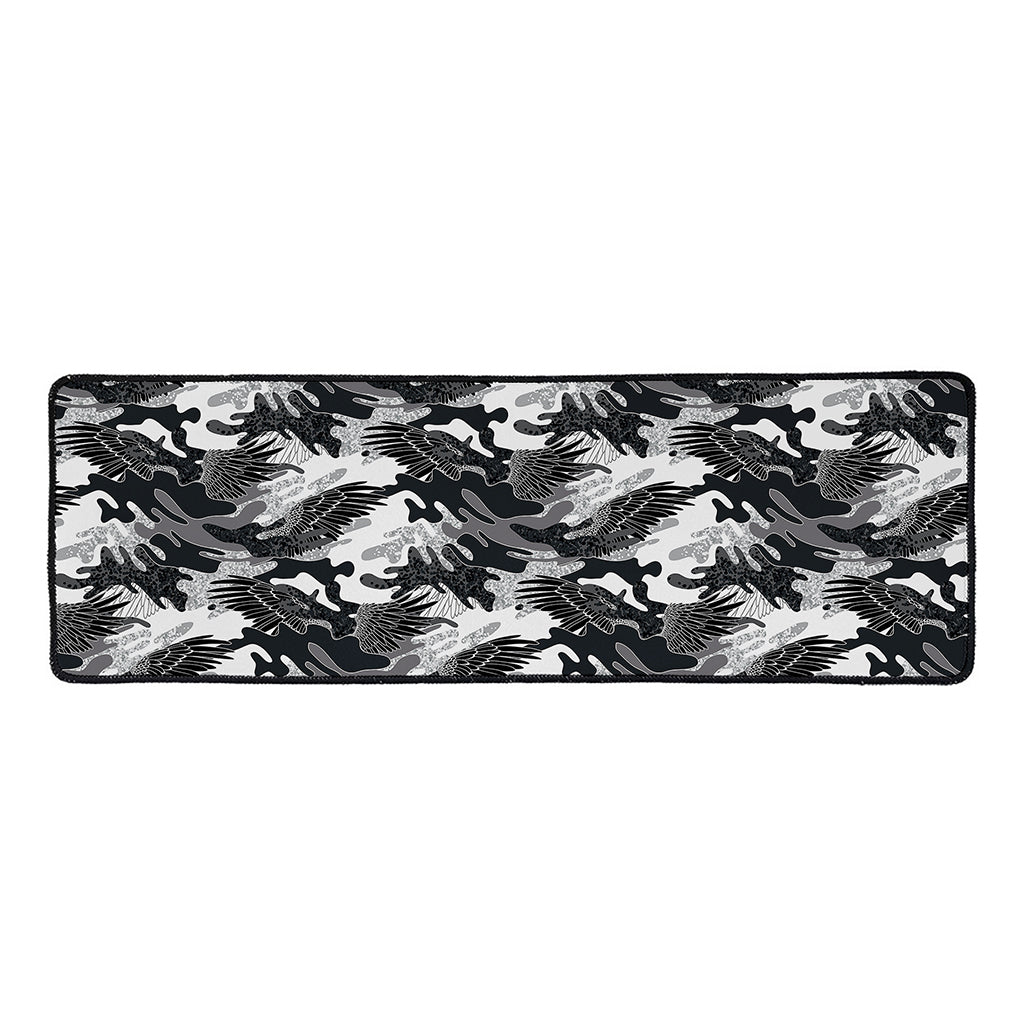 Camouflage Dazzle Wings Pattern Print Long Kitchen Mat