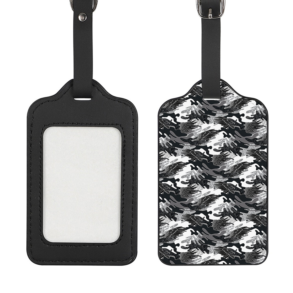 Camouflage Dazzle Wings Pattern Print Luggage Tag
