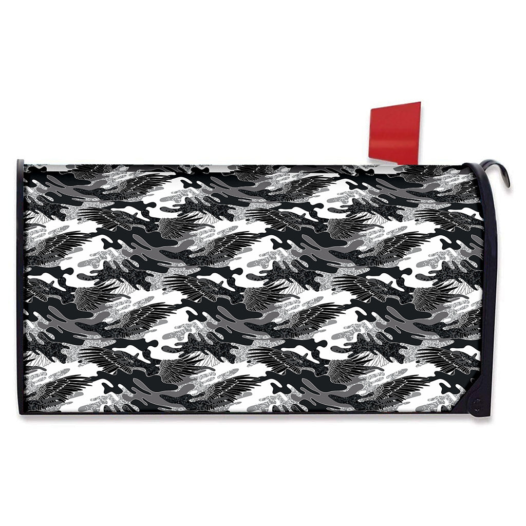 Camouflage Dazzle Wings Pattern Print Mailbox Cover