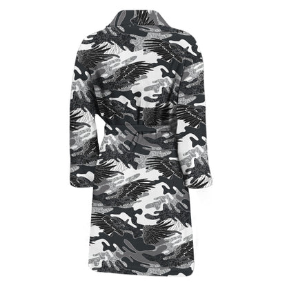 Camouflage Dazzle Wings Pattern Print Men's Bathrobe