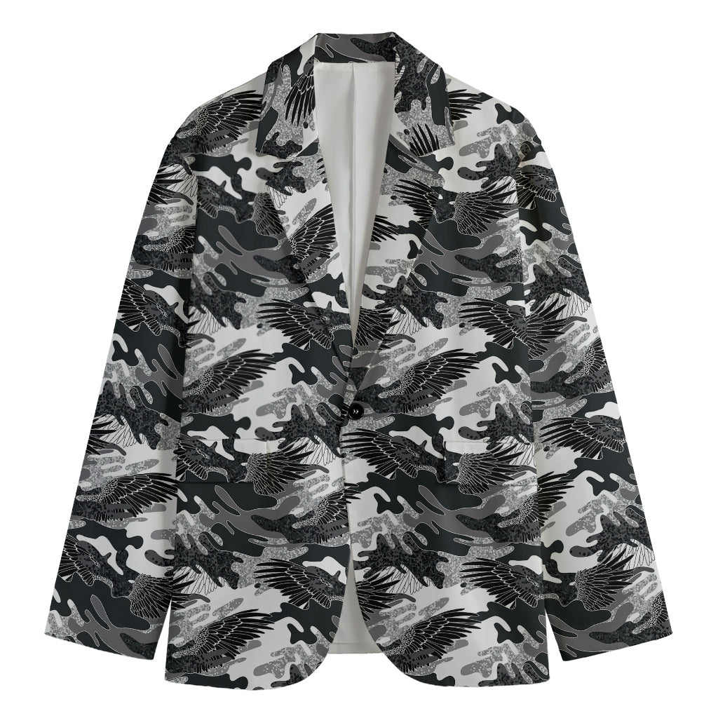 Camouflage Dazzle Wings Pattern Print Men's Blazer