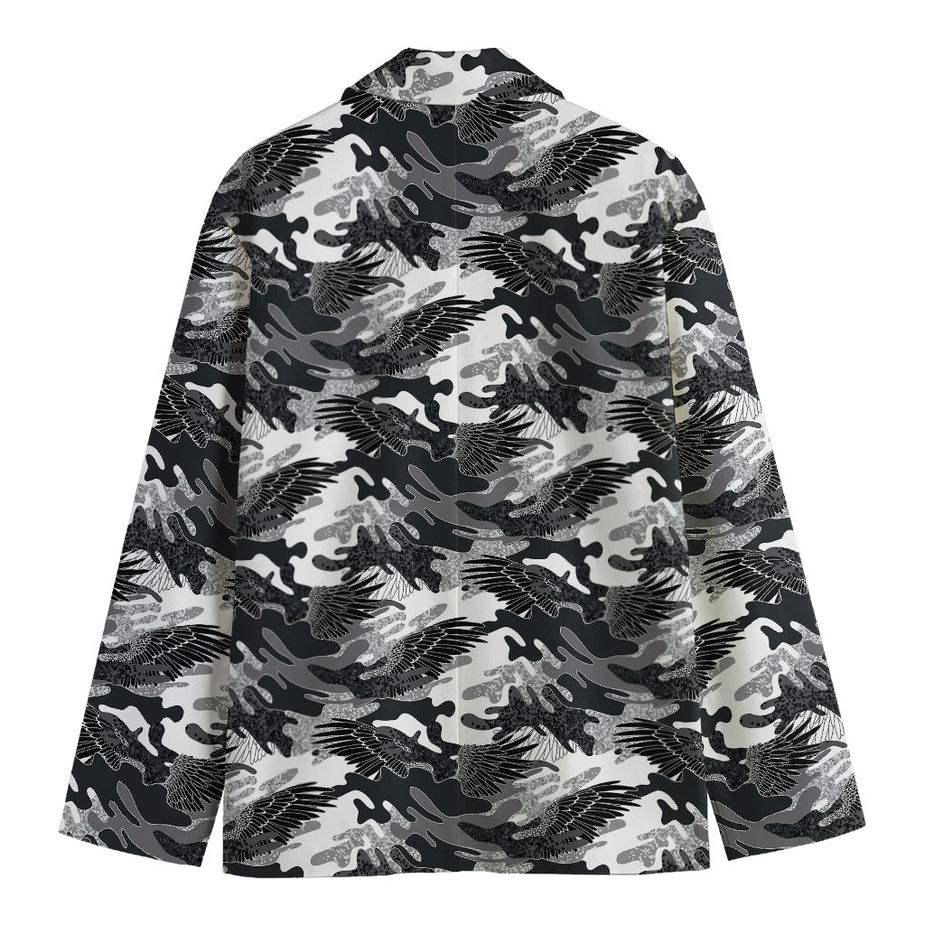 Camouflage Dazzle Wings Pattern Print Men's Blazer
