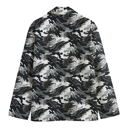 Camouflage Dazzle Wings Pattern Print Men's Blazer