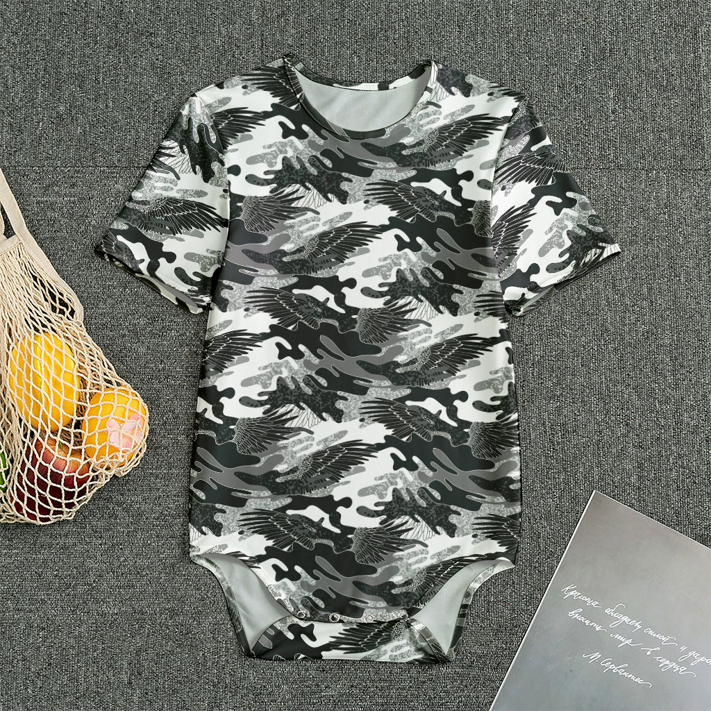 Camouflage Dazzle Wings Pattern Print Men's Bodysuit