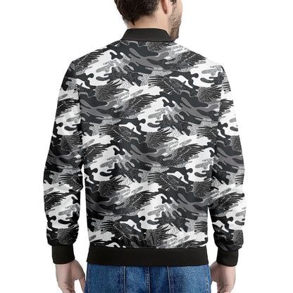 Camouflage Dazzle Wings Pattern Print Men's Bomber Jacket