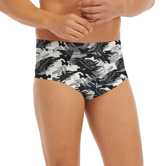 Camouflage Dazzle Wings Pattern Print Men's Briefs