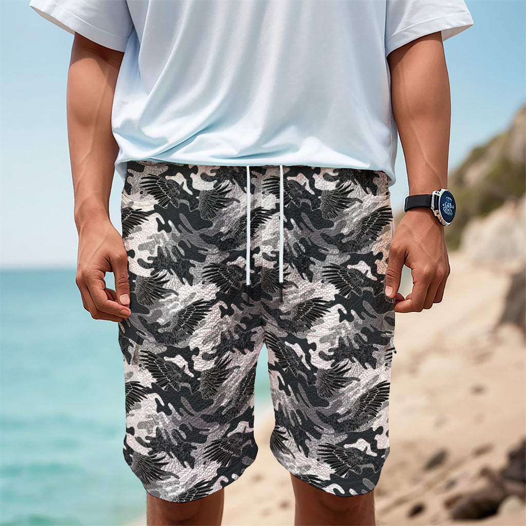 Camouflage Dazzle Wings Pattern Print Men's Cargo Shorts