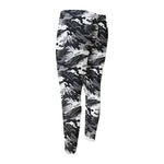 Camouflage Dazzle Wings Pattern Print Men's Compression Pants