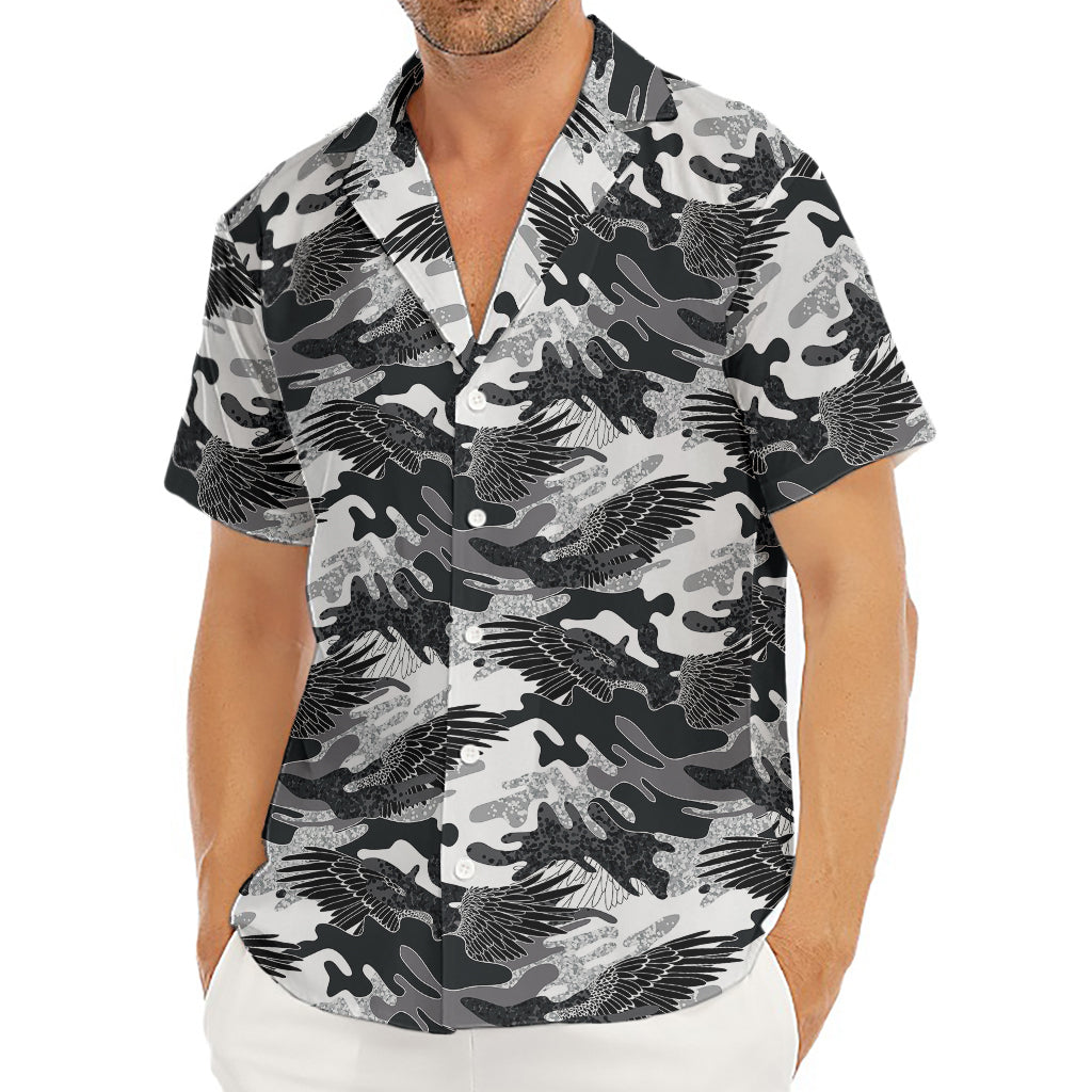 Camouflage Dazzle Wings Pattern Print Men's Deep V-Neck Shirt