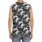 Camouflage Dazzle Wings Pattern Print Men's Fitness Tank Top