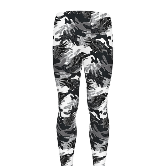 Camouflage Dazzle Wings Pattern Print Men's leggings