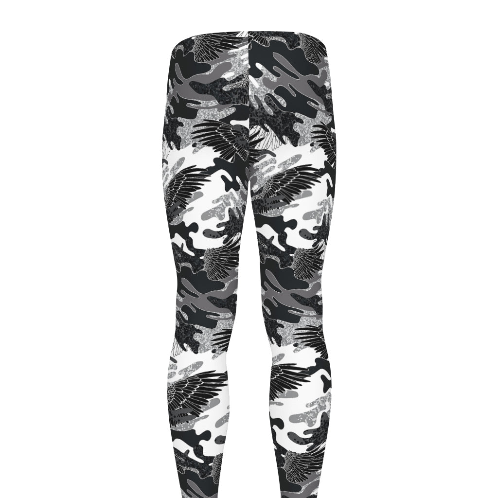 Camouflage Dazzle Wings Pattern Print Men's leggings