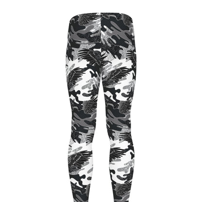 Camouflage Dazzle Wings Pattern Print Men's leggings