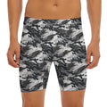 Camouflage Dazzle Wings Pattern Print Men's Long Boxer Briefs