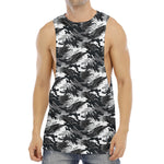 Camouflage Dazzle Wings Pattern Print Men's Muscle Tank Top