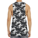 Camouflage Dazzle Wings Pattern Print Men's Muscle Tank Top