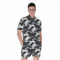 Camouflage Dazzle Wings Pattern Print Men's Romper