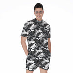 Camouflage Dazzle Wings Pattern Print Men's Rompers