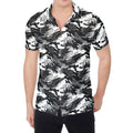 Camouflage Dazzle Wings Pattern Print Men's Shirt
