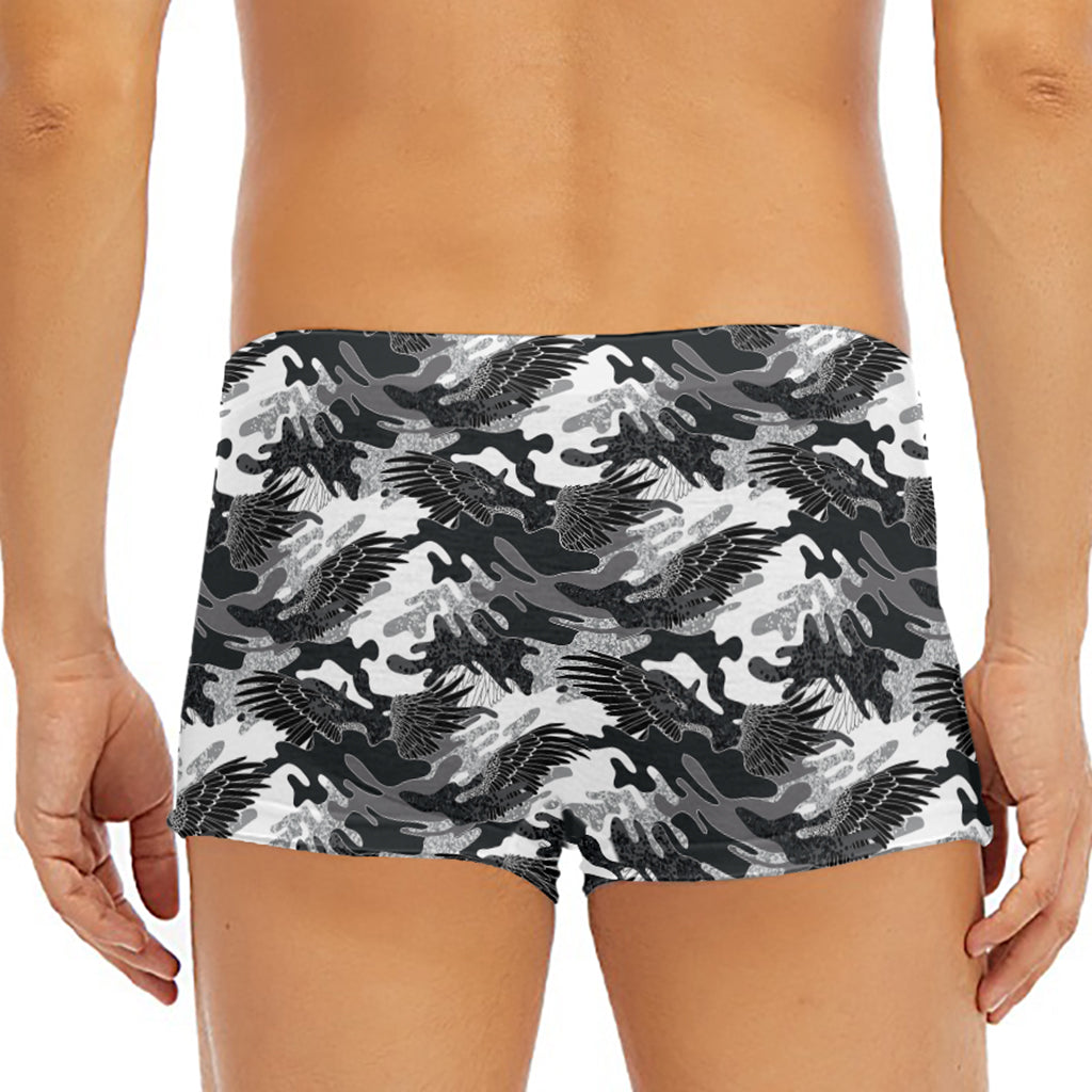 Camouflage Dazzle Wings Pattern Print Men's Short Boxer Briefs